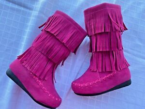 Fuchsia Girls Flat Boots Candice Sizes: 9,10