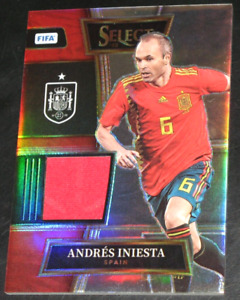 2022-23 Select FIFA Andres Iniesta Select Swatches Prizm Patch Jersey Materials