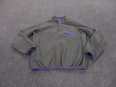 Patagonia Jacket Adult S Gray Snap T Sweater Synchilla Fleece Jumper Womens - Image 1 of 4
