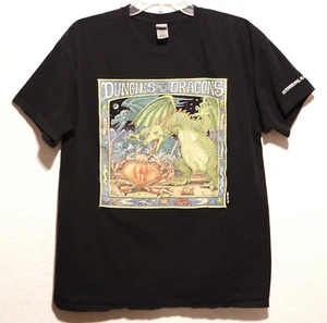 Ray Troll Dungies & Dragons T-Shirt Sz Large Dungeness Crab D&D Dungeons Parody - Picture 1 of 6