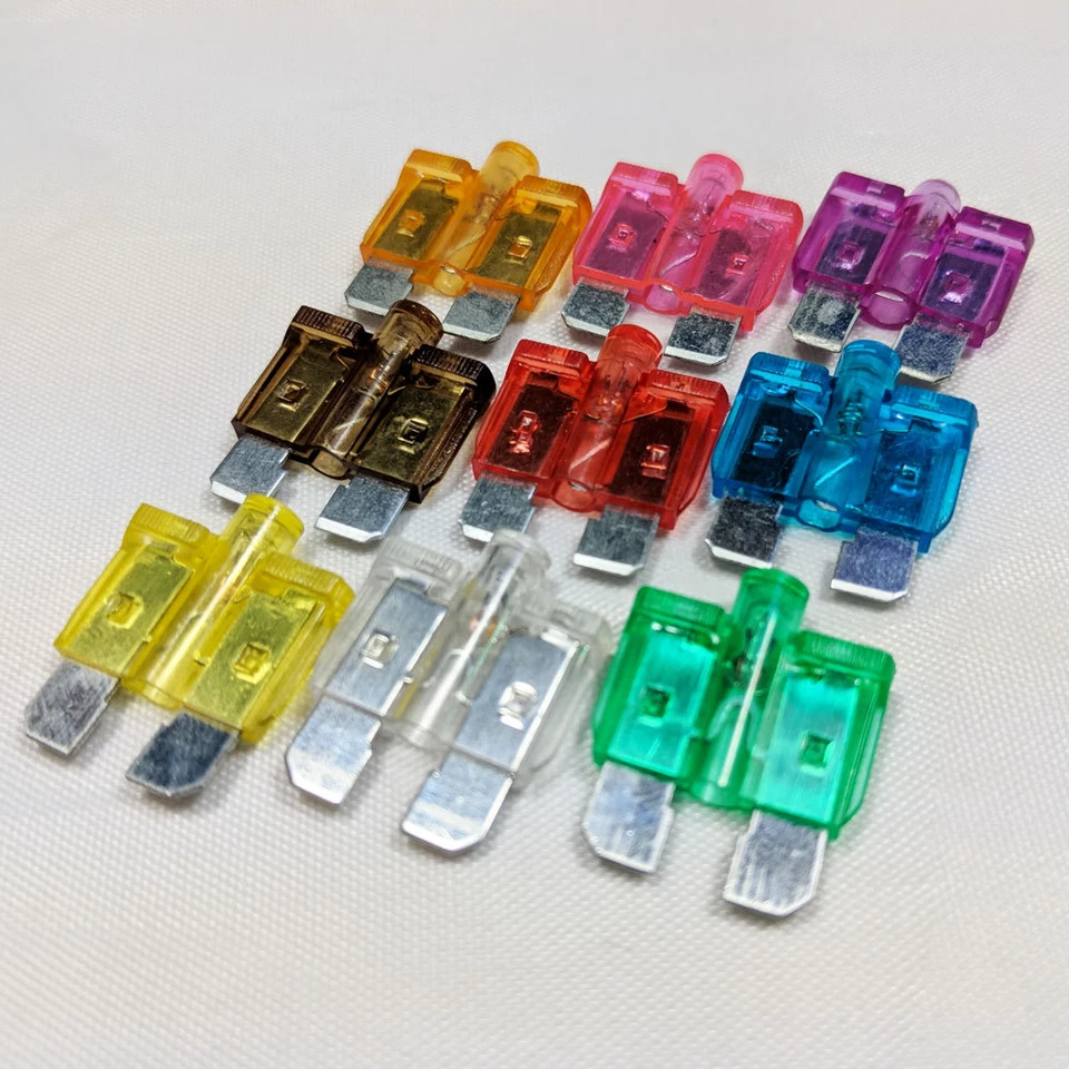 SPLITCHARGE Standard Glow Blow Blade Fuses LED Smart Car Auto Van All Amp and Quantities
