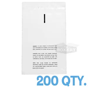 200 bolsas de polietileno transparentes de advertencia de asfixia de 12x17 1,5 mil envío gratuito - Imagen 1 de 2