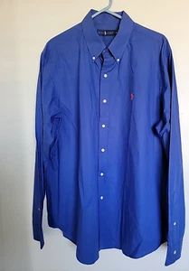 Polo Ralph Lauren Herren Oberhemd royalblau langarm Gr. XL - Bild 1 von 3