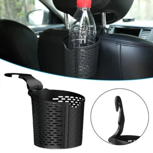 1× Car Cup Holder Drink Bottle Seat Headrest Hook Mount Stand Accessories Black - Foto 1 di 10