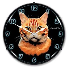 American Short Hair Cat LED Backlit Clock