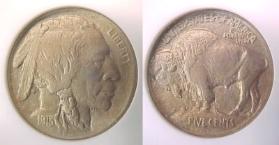 1913 D Type 1 One Buffalo Nickel NGC Certified Brilliant Uncirculated BU MS 62 - Image 1 of 2