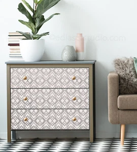 Art Deco Abstract Stencil AlloverPainting Wall Furniture Reusable Crafts TE156 - Picture 1 of 21