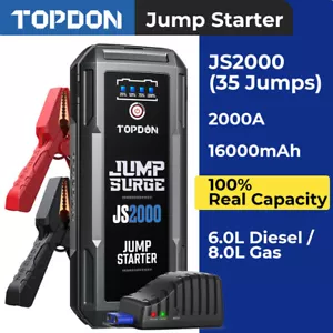 TOPDON JS2000PRO Portable Jump Starter 12V Battery Booster Jumper Box Powerbank - Picture 1 of 13