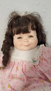 Bambola bambina 19" con 3 facce, porcellana felice, triste, addormentata, bella e inquietante - Foto 1 di 10