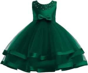 6M-9T Kids Pageant Flower Girl Dress Little Girls Party Wedding Formal Dresses - Picture 1 of 12