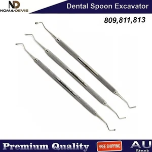 Dental Spoon Excavator Set of 3 Composite Restorative Cavity Caries Removal Tool - Imagen 1 de 5
