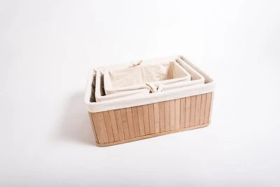BAMBOO STORAGE BASKETS-3 SIZES-MASSIVE Super Sale! RED HOT SALE! - Image 1 of 4