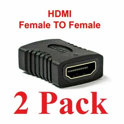 2X HDMI Female to Female Coupler Connector Extender Adapter Cable HDTV 1080P 4K - Image 1 of 4
