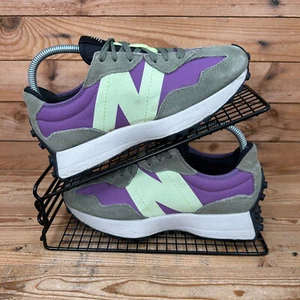 New Balance 327 Turnschuhe Damen Größe UK 5 Sour Grape Green Wildleder Freizeitschuhe Neu mit Karton - Bild 1 von 13