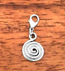 Clip On Charm (Lobster Clasp) Spiral - Spiritual Wiccan Hippy Boho Pagan Unisex