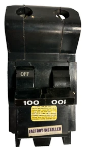 FEDERAL PACIFIC 100 AMP 2 POLE 240V BOLT ON CIRCUIT BREAKER MAIN TESTED - Picture 1 of 12