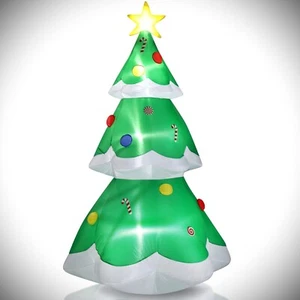 6.9 FT Lighted Inflatable Christmas Tree Outdoor Holiday Yard Garden Decoration - Picture 1 of 17