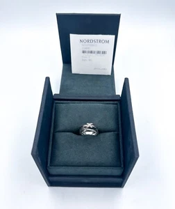 David Yurman 925 Diamond X Crossover Band Size 5.0 - $395 Retail - Picture 1 of 4
