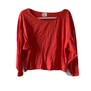 T.La Anthropologie Womens Size Small Orange Cotton Blouse Top - Picture 1 of 6