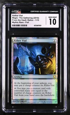 AETHER VIAL From the Vault: Relics Foil Mythic CGC 10 MTG [Nostalgium] - Image 1 of 2