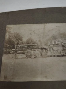 1910'S ERA OLD CABINET PHOTO CASE? STEAM ENGINE FARM EQUIPMENT ORIGINAL - Picture 1 of 3
