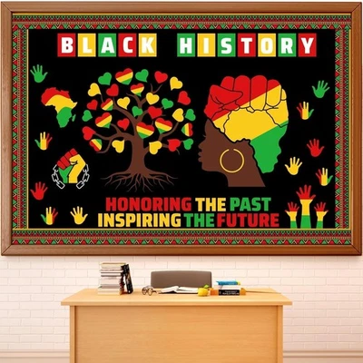 90pcs Black Juneteenth History Decorations Bulletin Board Set 1865 African Am... - Image 1 of 4