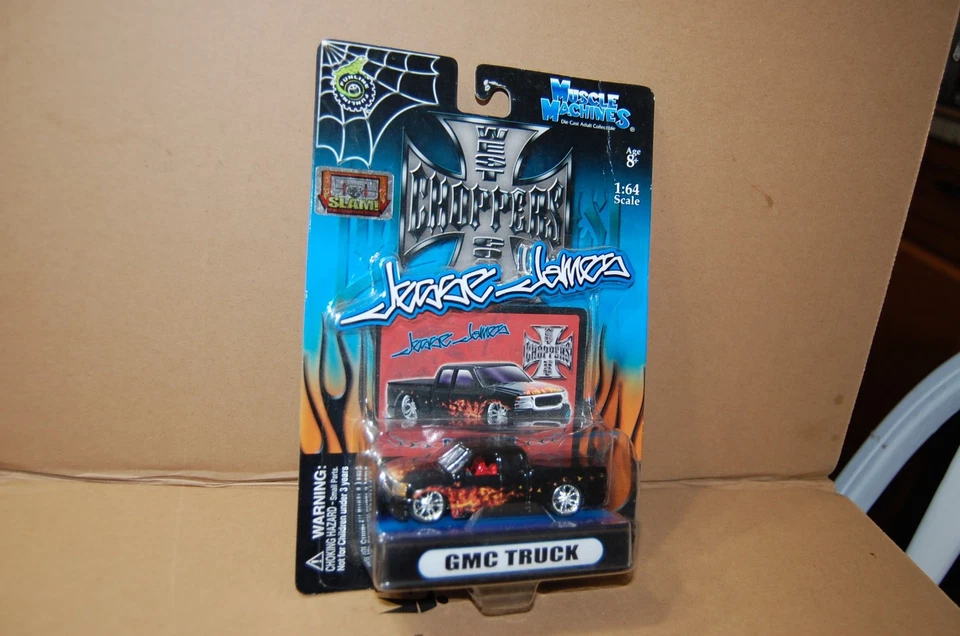 Muscle Machines Jesse James West Coast Choppers GMC Truck 2004 Black, 1/64 - Image 1 of 1