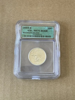 2004-S Silver Proof Michigan Quarter ICG PR-70 DCAM - Image 1 of 2