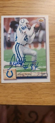 Jessie Hester Autographed Colts Card - Image 1 of 2