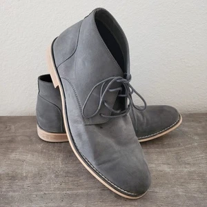 J.Ferrar JF Men's Chukka Boots size 12M Grey Sandoval Lace Up Faux Leather - Picture 1 of 5