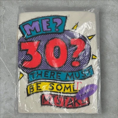 Caja de zapatos de humor con sello de humor años 90 "Me 30 There Must Be Some Error" 30th Birthday XL Foto 1 de 4