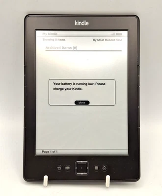 Amazon Kindle 4th Generation eBook Reader WiFi 6 Inch D01100 2GB Graphite J2072 - Image 1 of 4