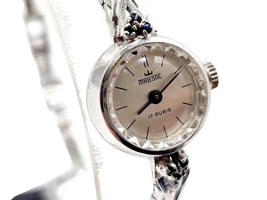 Reloj de pulsera Majestic Glashütte GUB 09-20 plata 835 cuerda manual para mujer alrededor de 1972 - Imagen 1 de 10