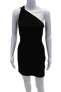 Saint Laurent Womens One Shoulder Sleeveless Sheath Dress Black Size EUR 36 - Picture 1 of 7