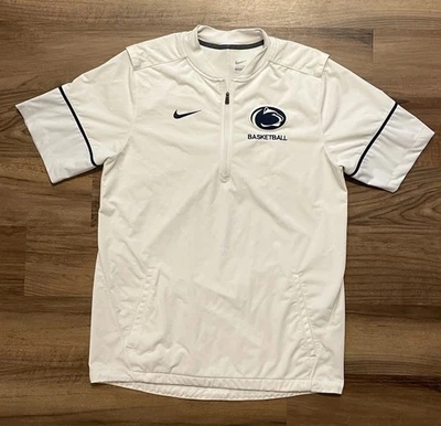 Nike Penn State Nittany Lions Team Issued Basketball SS 1/2 Zip Pullover Medium - Image 1 of 4