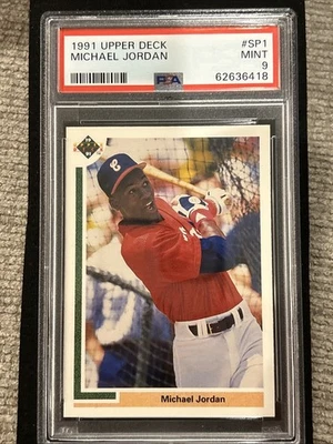 PSA 9 Michael Jordan 1991 Upper Deck Baseball Rookie SP RC Mint Bulls White Sox - Image 1 of 2