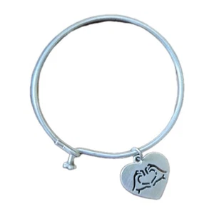 Cute stainless steel heart charm bracelet  love friendship gift  - Picture 1 of 6