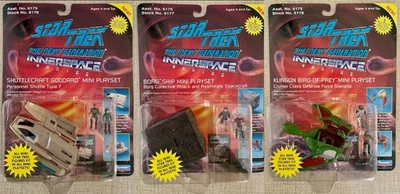Star Trek TNG INNERSPACE Shuttlecraft, Borg Ship, Bird Of Prey MOC Playmates '94 - Image 1 of 4