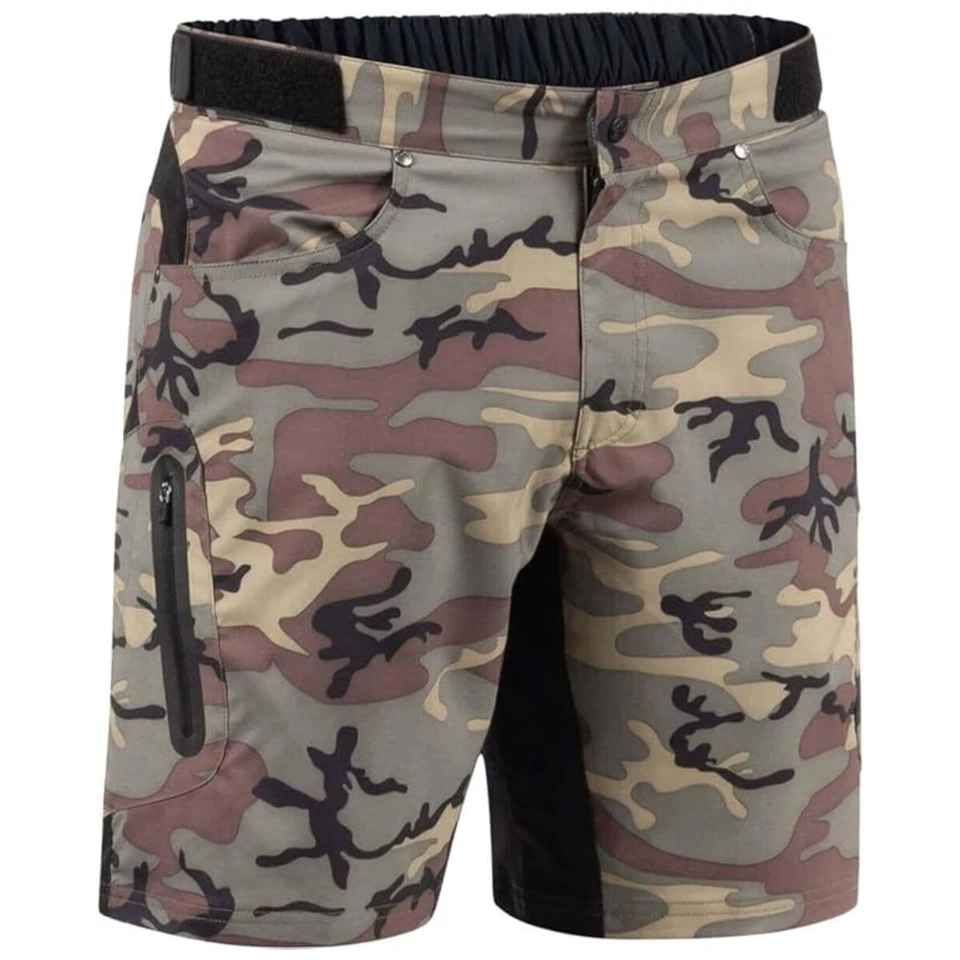 Zoic Trail Rider Shorts 1103E9CA Mens Small S Green Camo Orange Zip Ether 12"