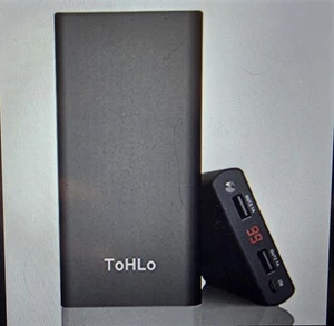 ToHLo Power Bank 20000mah 2 Port LED Display Portable External Battery Charger - Picture 1 of 11