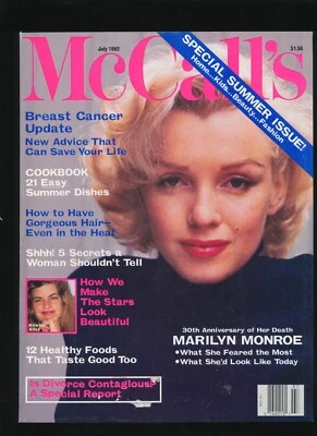 McCall's July 1992 Marilyn Monroe Cover What She'd Look Like Today Kirstie Alley - Image 1 of 3