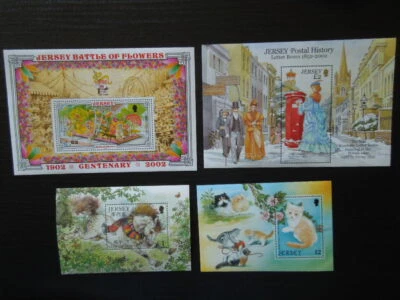 G1319  JERSEY  2002   8 X  SET  4  X  MINI  SHEET S/S    MNH      - Image 1 of 3