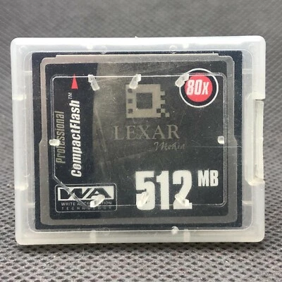 512MB PROFESSIONAL LEXAR MEDIA CF Compactflash Memory Card 80X in Case.  - Image 1 of 4
