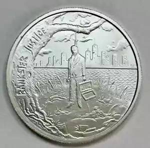 Crescent City Silber Freedom From Tyranny Bankster Justice 1oz .999 Silbermedaille - Bild 1 von 2