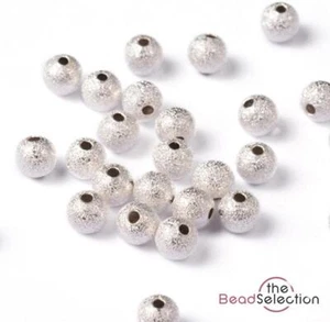METAL STARDUST BEADS SPACER SILVER PLATED 4mm , 6mm , 8mm ,10mm - Picture 1 of 6