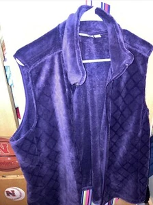 Women’s New Jason Maxwell, 2X Fleece, Soft, Quilted Purple Vest - Picture 1 of 16