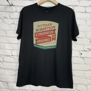 Hanes Pittman Robertson Conservation Machines T-Shirt Gr. L Blindstich Modal - Bild 1 von 16