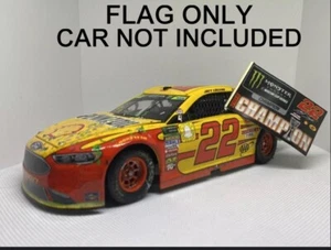 2018 Champion Joey Logano Shell NASCAR 1/24 Champ Flag Display NO Diecast INCLUD - Picture 1 of 1