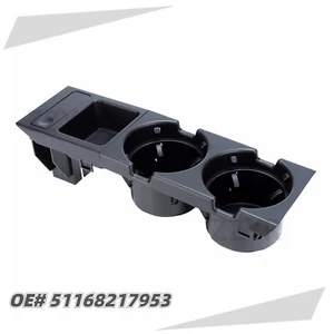 Black Front Center Console Cup Holder Coin Holder For BMW E46 51168217953 325i - Picture 1 of 5