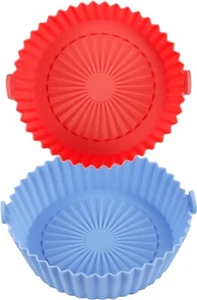 2 Pack Air Fryer Silicone Liners Basket Round, Apply to 1-3.5 QT Airfryer, Ai... - Picture 1 of 6